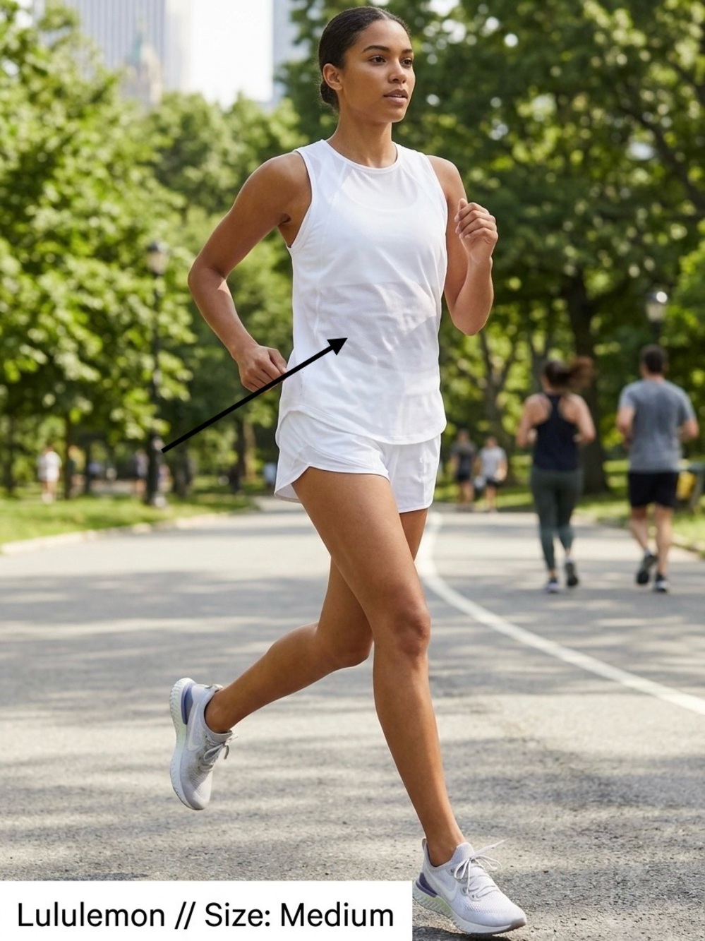 lululemon athletica White Sleeveless Athletic Tank Top